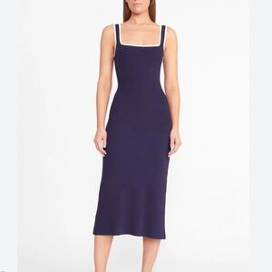ISO Staud Paityn Dress in Navy/White
